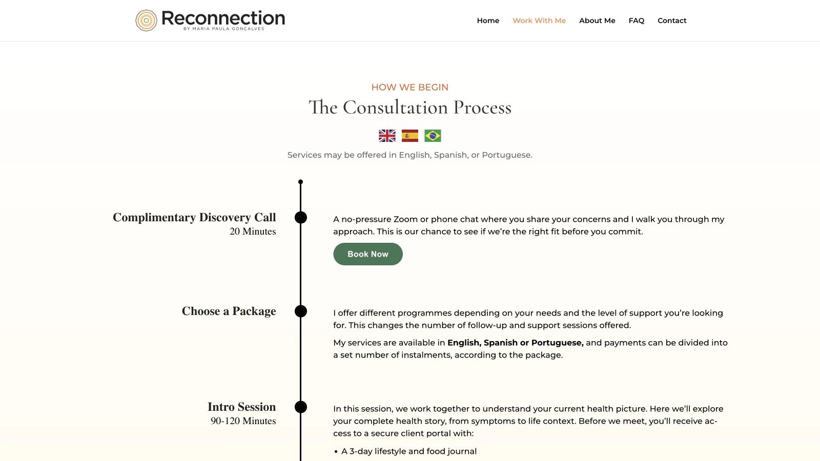 Reconnection consultation process and discovery-call pathway