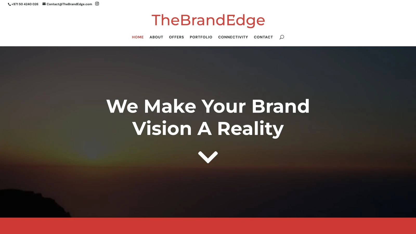 The Brand Edge homepage captured from the live website