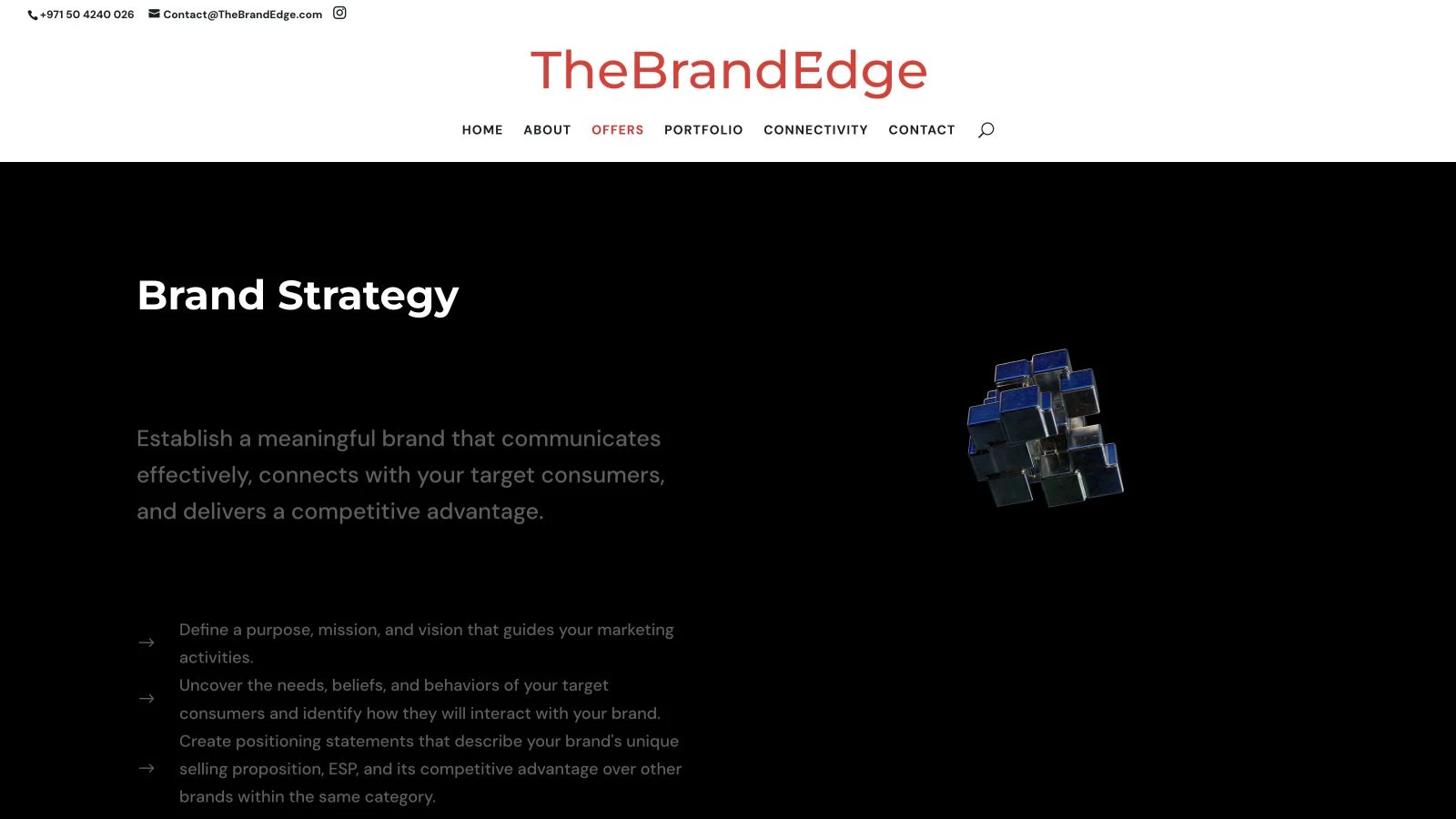 The Brand Edge brand strategy offer page
